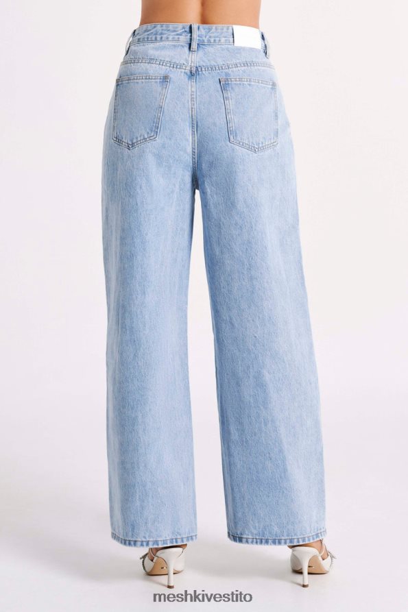 Meshki jeans larghi color corvo vestiario lavaggio blu medio 6L048P1243
