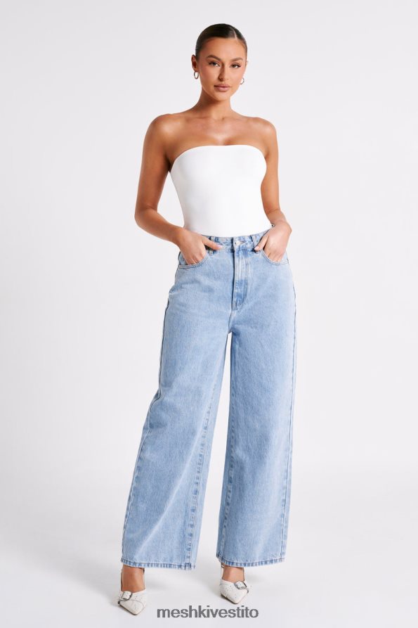 Meshki jeans larghi color corvo vestiario lavaggio blu medio 6L048P1243
