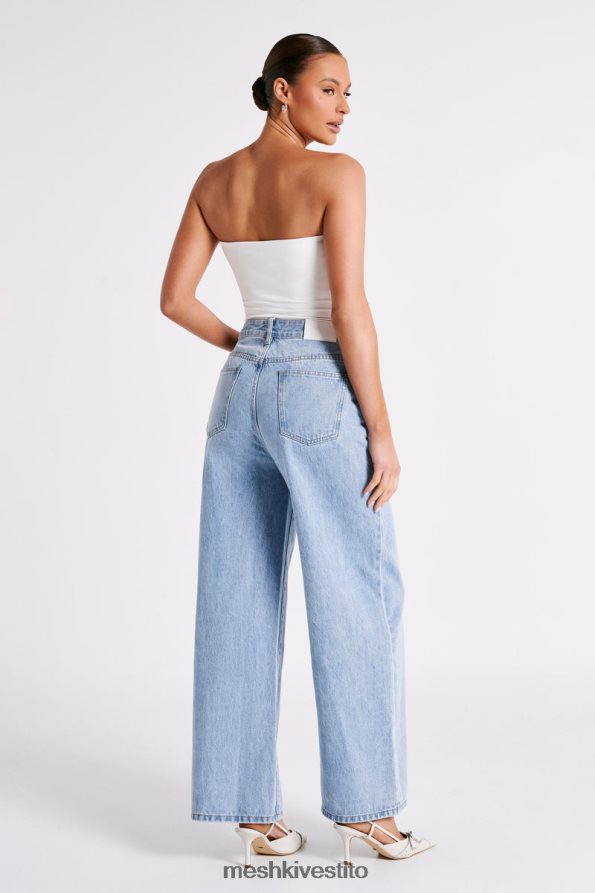 Meshki jeans larghi color corvo vestiario lavaggio blu medio 6L048P1243