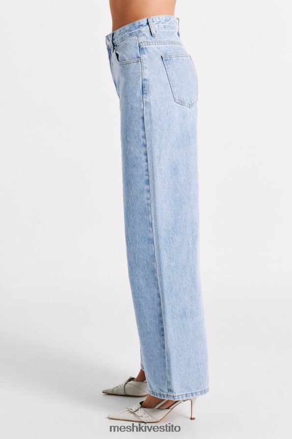Meshki jeans larghi color corvo vestiario lavaggio blu medio 6L048P1243