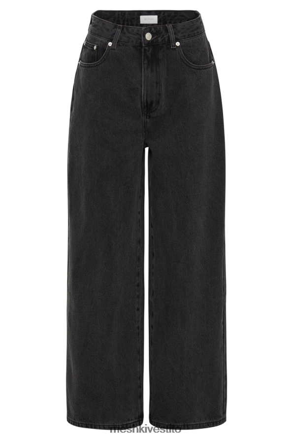Meshki jeans larghi color corvo vestiario nero lavato 6L048P1244