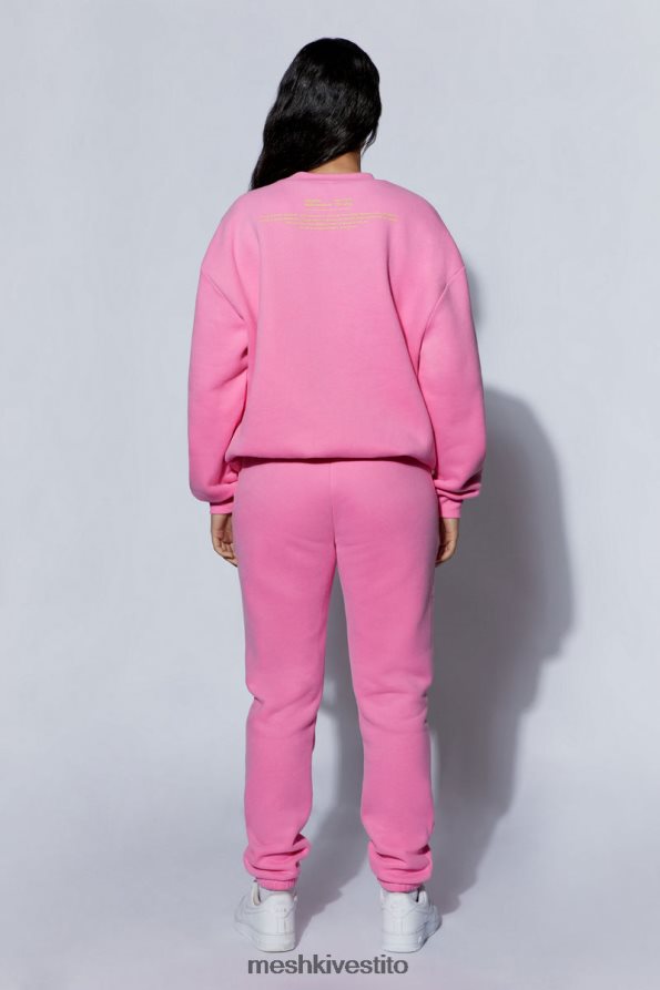 Meshki Jogger oversize in pile Camille vestiario rosa confetto 6L048P1515