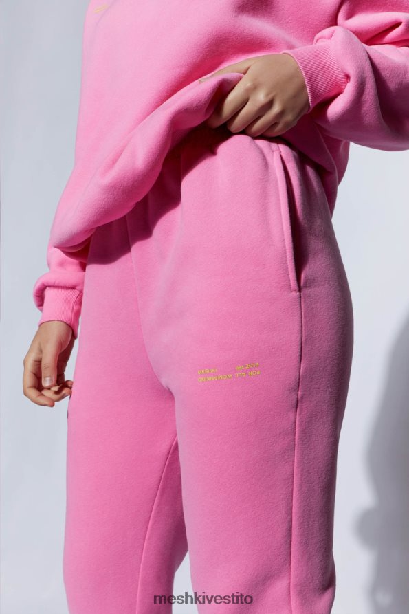 Meshki Jogger oversize in pile Camille vestiario rosa confetto 6L048P1515