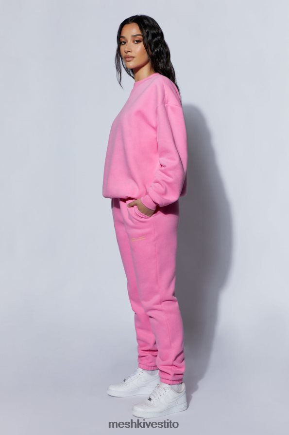 Meshki Jogger oversize in pile Camille vestiario rosa confetto 6L048P1515