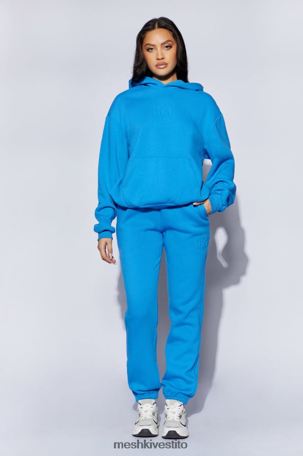 Meshki pantaloni da jogging in pile con goffratura smeriglio vestiario blu 6L048P1604
