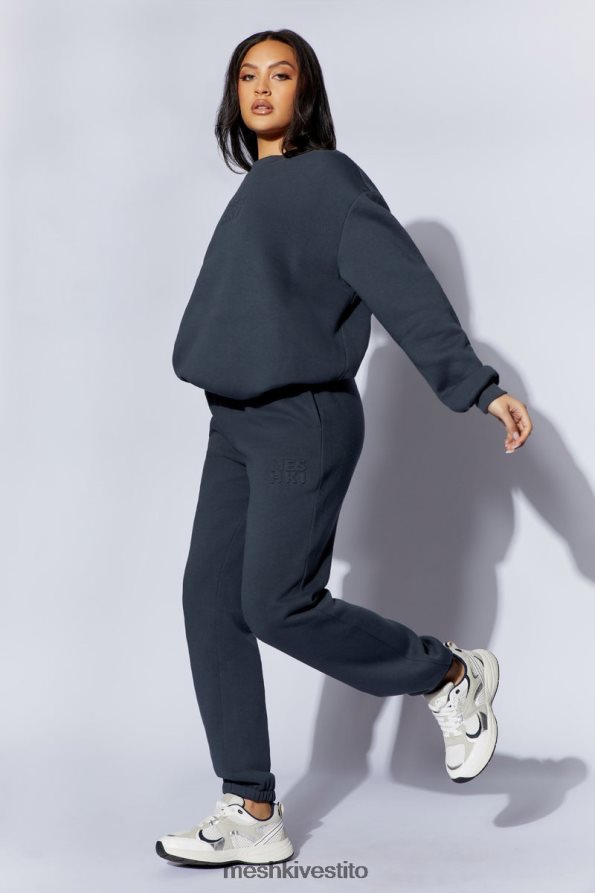 Meshki pantaloni da jogging in pile con goffratura smeriglio vestiario carbone 6L048P1479