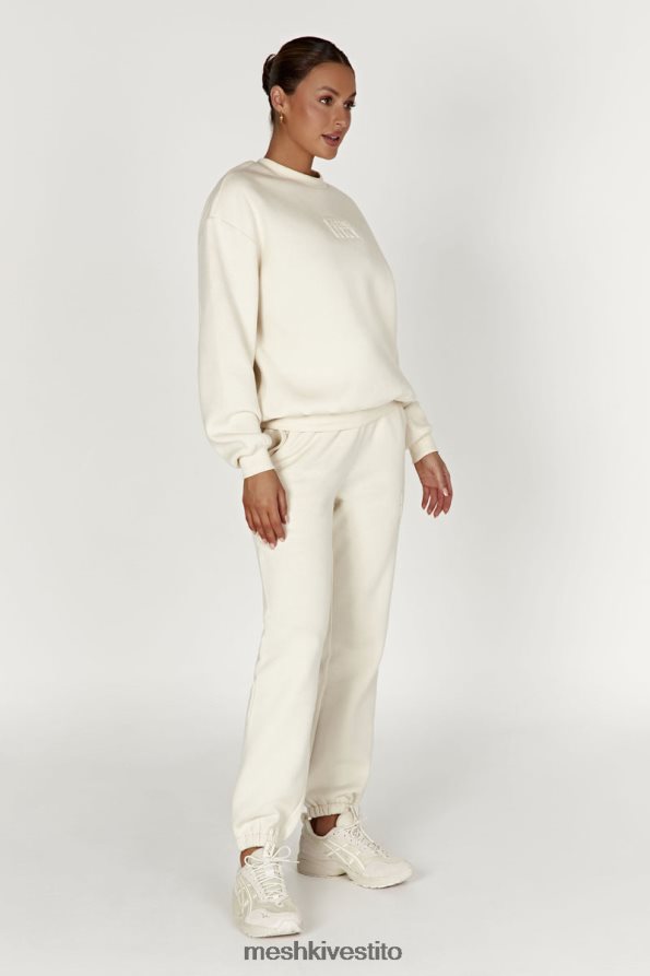 Meshki pantaloni da jogging in pile con goffratura smeriglio vestiario osso 6L048P1480
