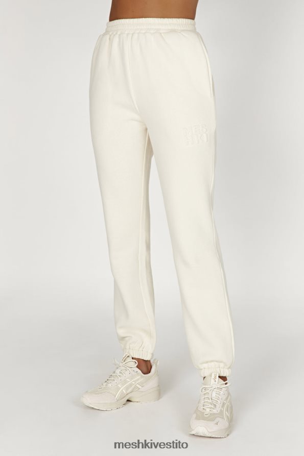 Meshki pantaloni da jogging in pile con goffratura smeriglio vestiario osso 6L048P1480