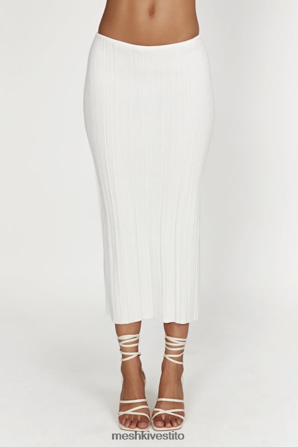 Meshki Gonna kennedy in maglia a vita bassa vestiario bianco 6L048P1612