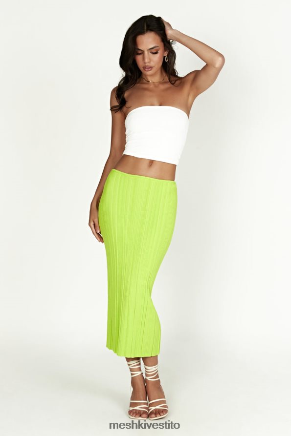 Meshki Gonna kennedy in maglia a vita bassa vestiario verde fresco 6L048P1454