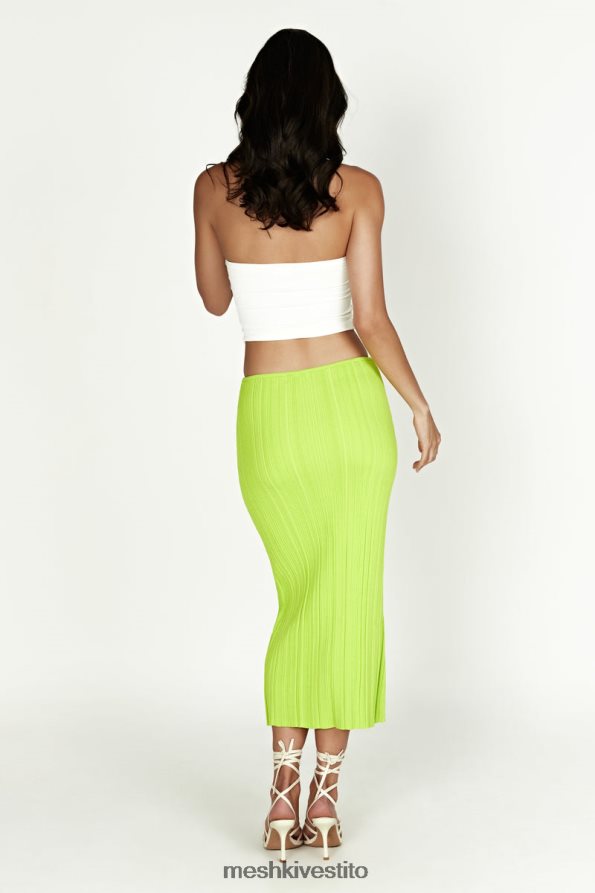Meshki Gonna kennedy in maglia a vita bassa vestiario verde fresco 6L048P1454