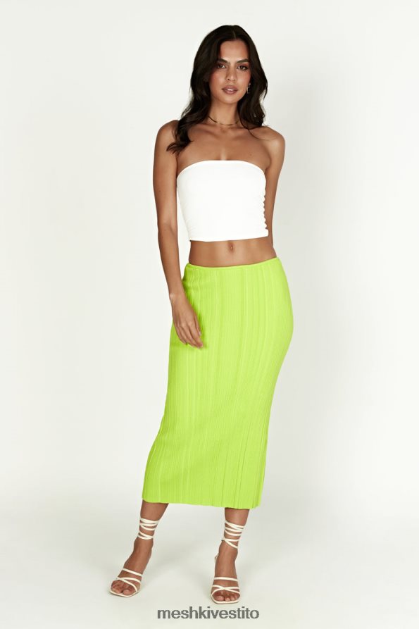 Meshki Gonna kennedy in maglia a vita bassa vestiario verde fresco 6L048P1454