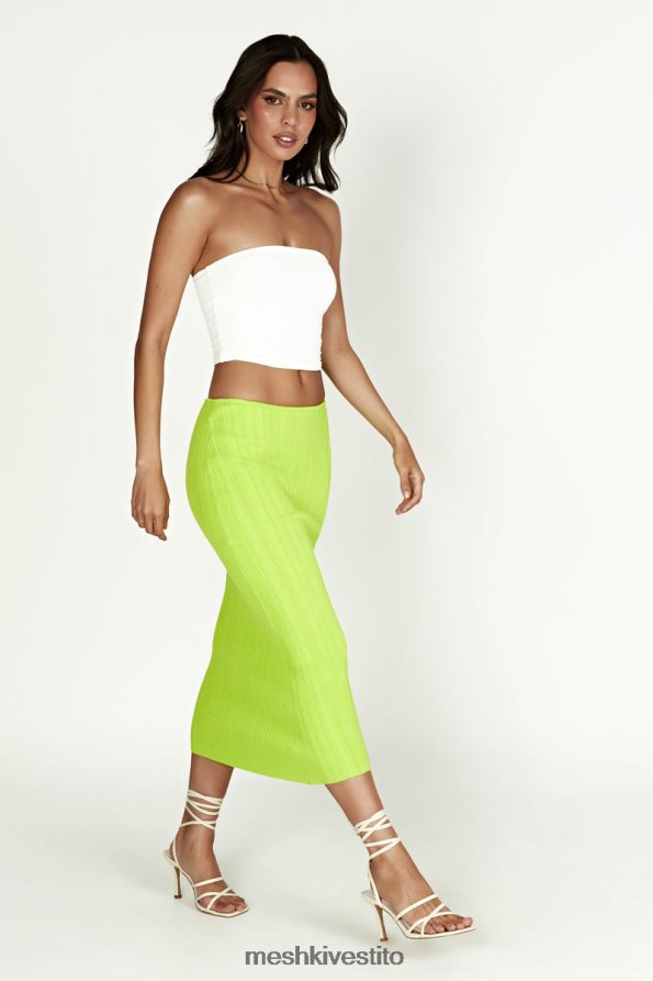 Meshki Gonna kennedy in maglia a vita bassa vestiario verde fresco 6L048P1454