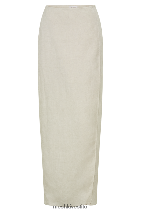 Meshki Gonna lunga Fatima a portafoglio in lino vestiario naturale 6L048P1234