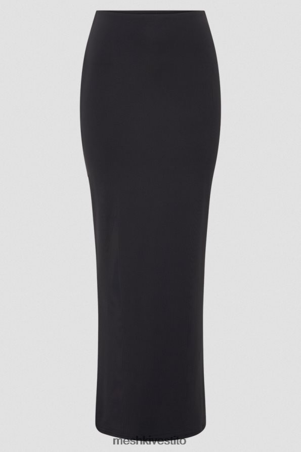 Meshki Gonna lunga Olympia in nylon riciclato a coda di pesce vestiario nero 6L048P1258