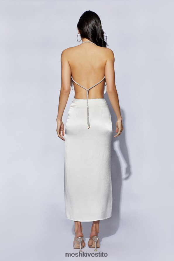 Meshki Gonna lunga in corda Christie Diamante vestiario bianco 6L048P1429