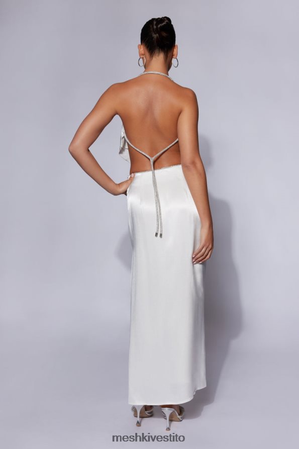 Meshki Gonna lunga in corda Christie Diamante vestiario bianco 6L048P1429