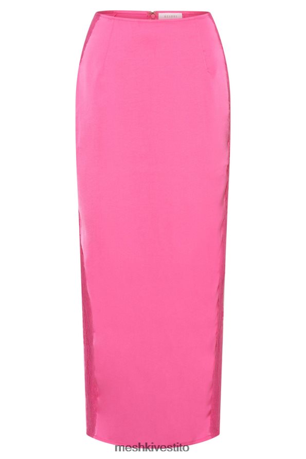 Meshki Gonna lunga in pizzo Bellamy vestiario rosa gomma da masticare 6L048P1529