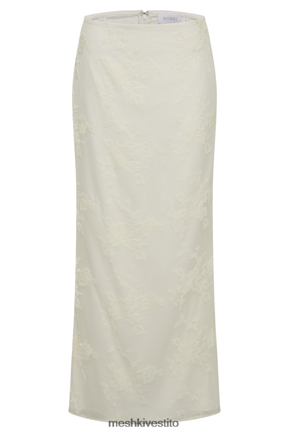 Meshki Gonna lunga in velluto devoré di Mona vestiario bianco 6L048P1363