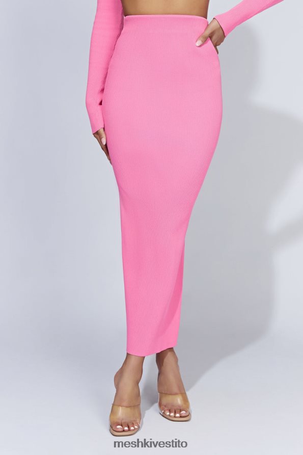 Meshki Kaesha maxi gonna in maglia divisa vestiario rosa gomma da masticare 6L048P1417