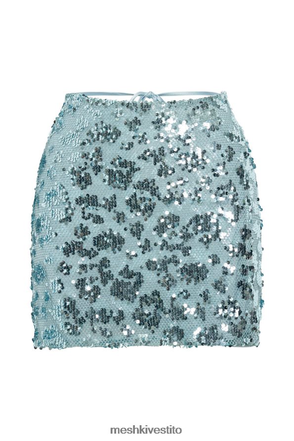 Meshki Minigonna a portafoglio con paillettes Alexia vestiario blu polvere 6L048P1400