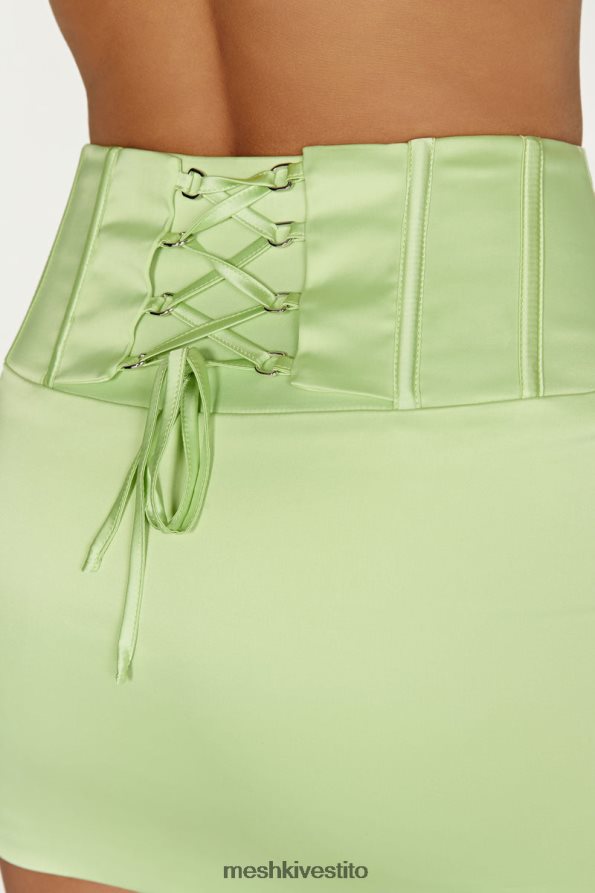 Meshki Minigonna corsetto scarlatto vestiario verde pistacchio 6L048P1432