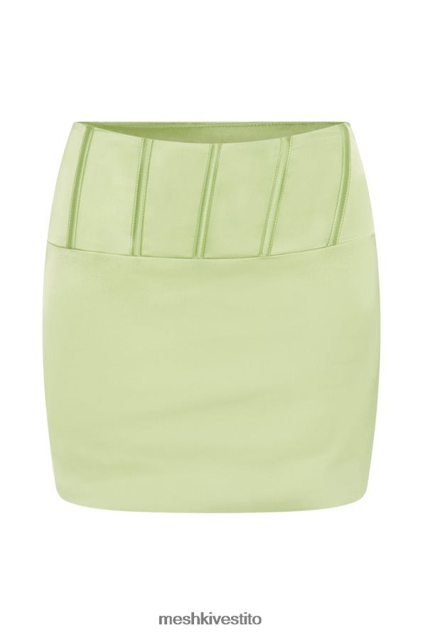 Meshki Minigonna corsetto scarlatto vestiario verde pistacchio 6L048P1432