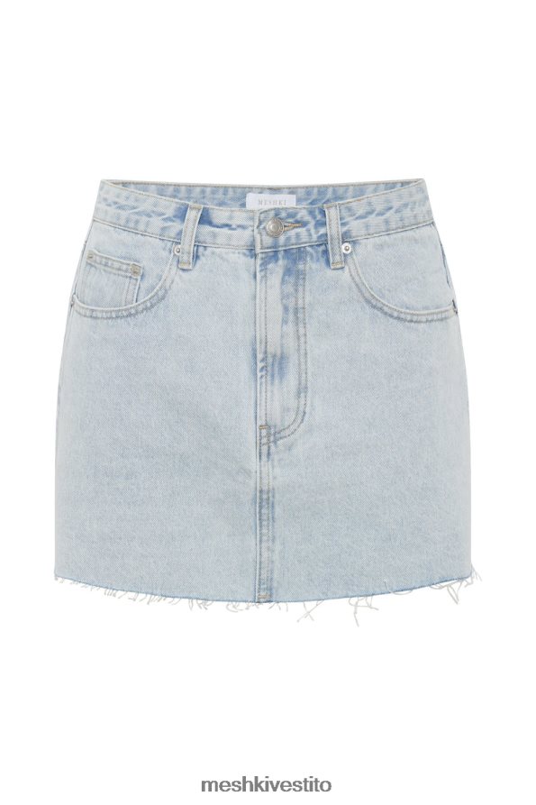 Meshki Minigonna in denim a vita media di Lennon vestiario azzurro 6L048P1271