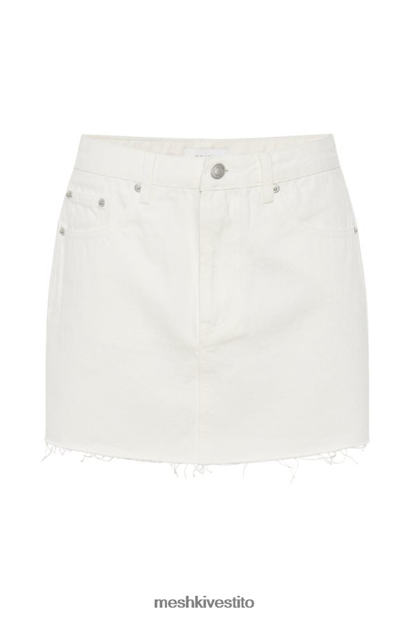 Meshki Minigonna in denim a vita media di Lennon vestiario ecru 6L048P1386