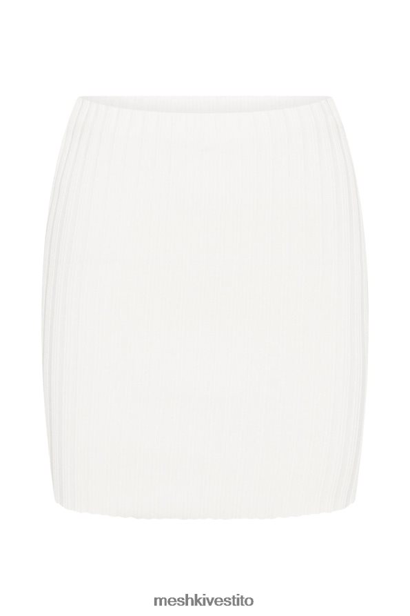 Meshki Minigonna shiloh in maglia a vita bassa vestiario bianco 6L048P1556