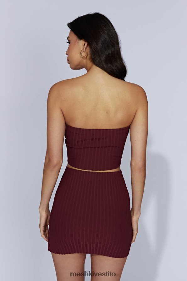 Meshki Minigonna shiloh in maglia a vita bassa vestiario cioccolato alla ciliegia 6L048P1468