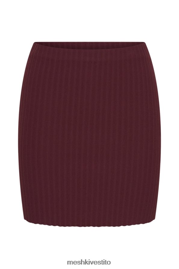 Meshki Minigonna shiloh in maglia a vita bassa vestiario cioccolato alla ciliegia 6L048P1468