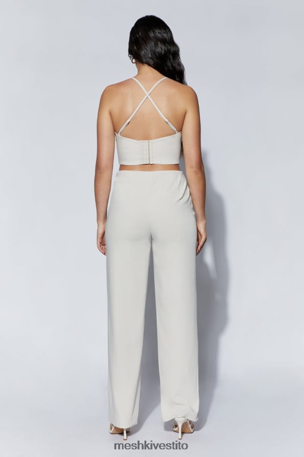 Meshki Pantaloni Bahar a vita media con cinturino largo vestiario grano 6L048P1588