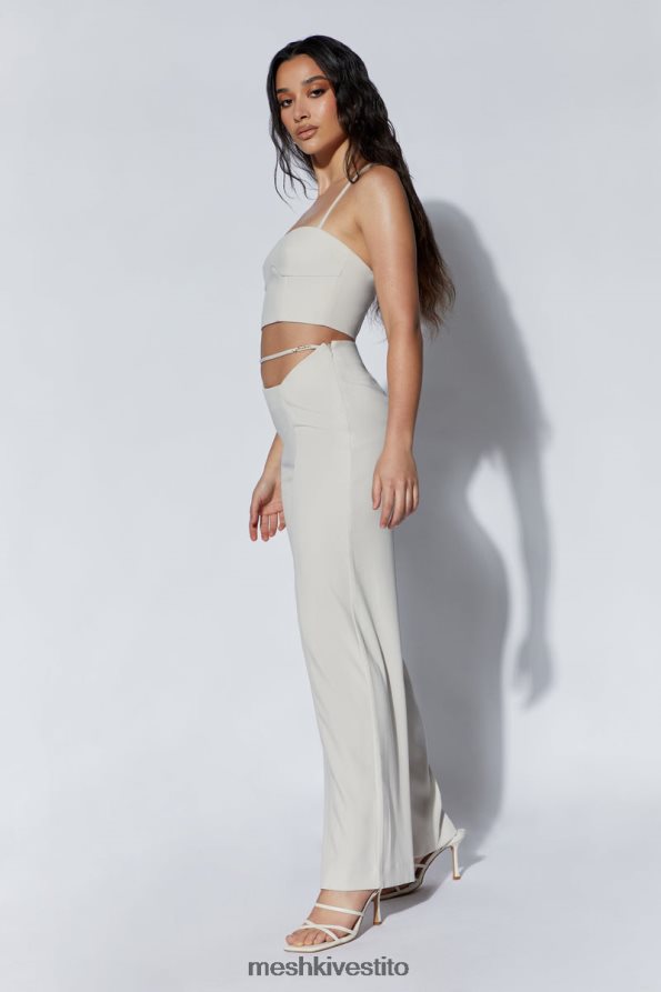 Meshki Pantaloni Bahar a vita media con cinturino largo vestiario grano 6L048P1588