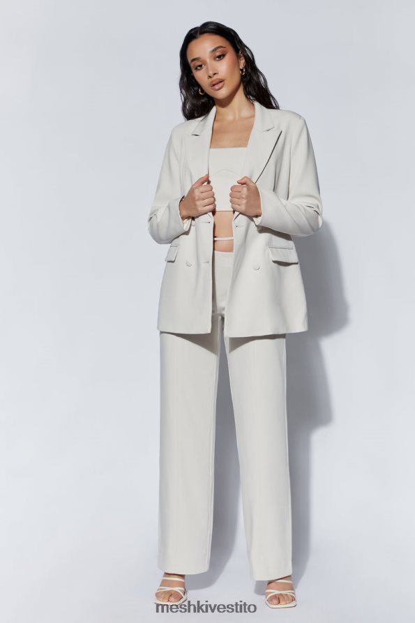 Meshki Pantaloni Bahar a vita media con cinturino largo vestiario grano 6L048P1588