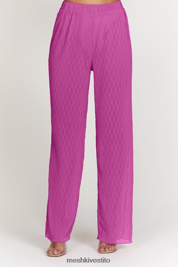 Meshki Pantaloni con piega a onde Karla vestiario rosa Rosa 6L048P1472