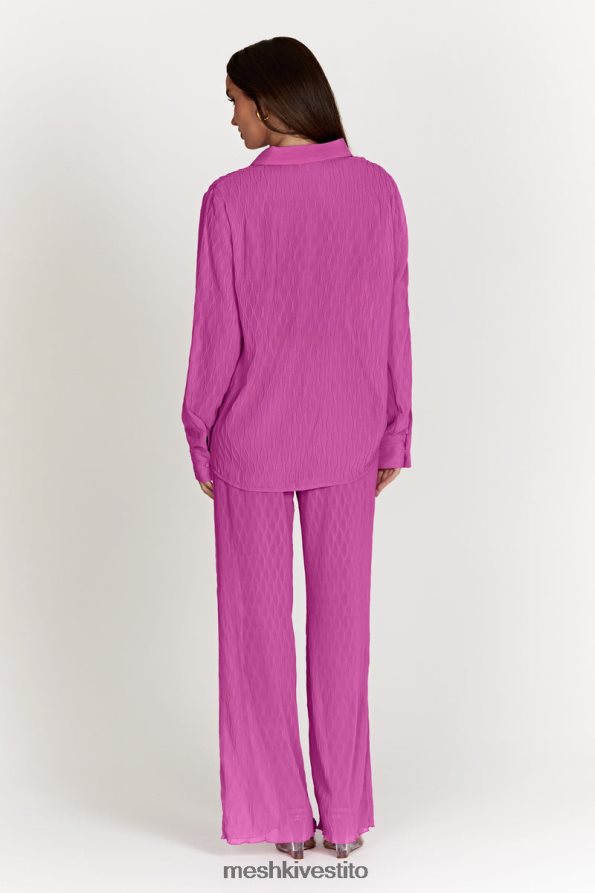 Meshki Pantaloni con piega a onde Karla vestiario rosa Rosa 6L048P1472