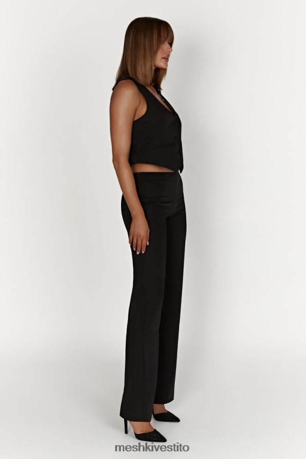 Meshki Pantaloni da completo a vita bassa laurie vestiario nero 6L048P1442