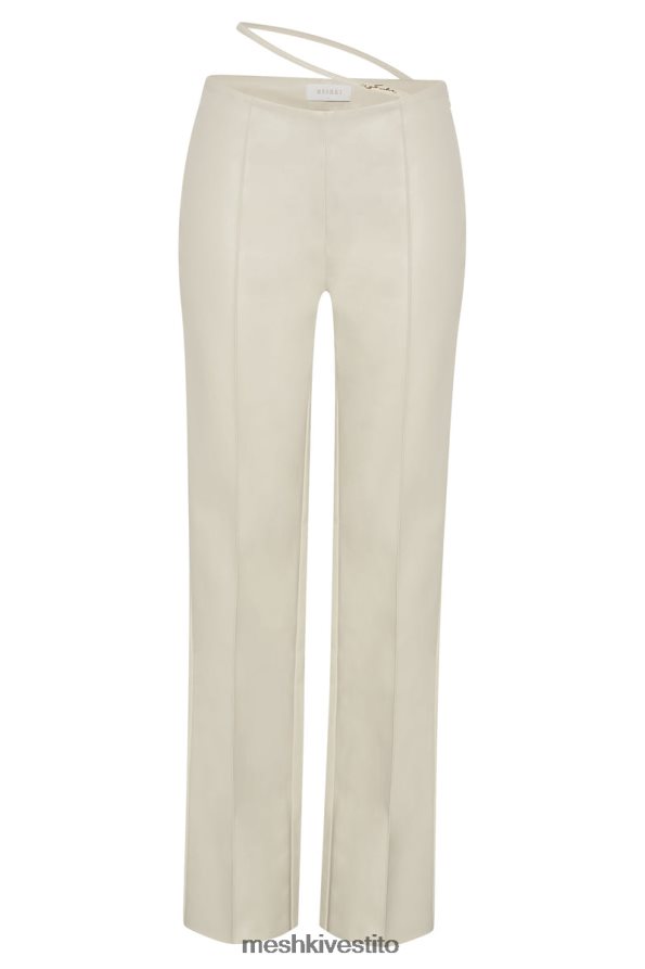 Meshki Pantaloni in PU a vita media con gamba larga Zarsa vestiario grano 6L048P1469