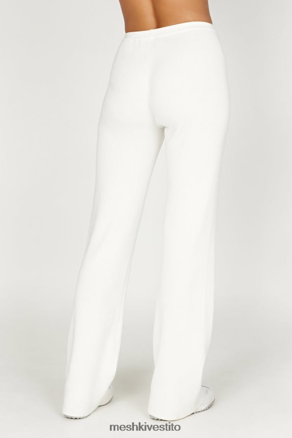 Meshki Pantaloni in maglia Linnie a gamba dritta vestiario bianco 6L048P1395