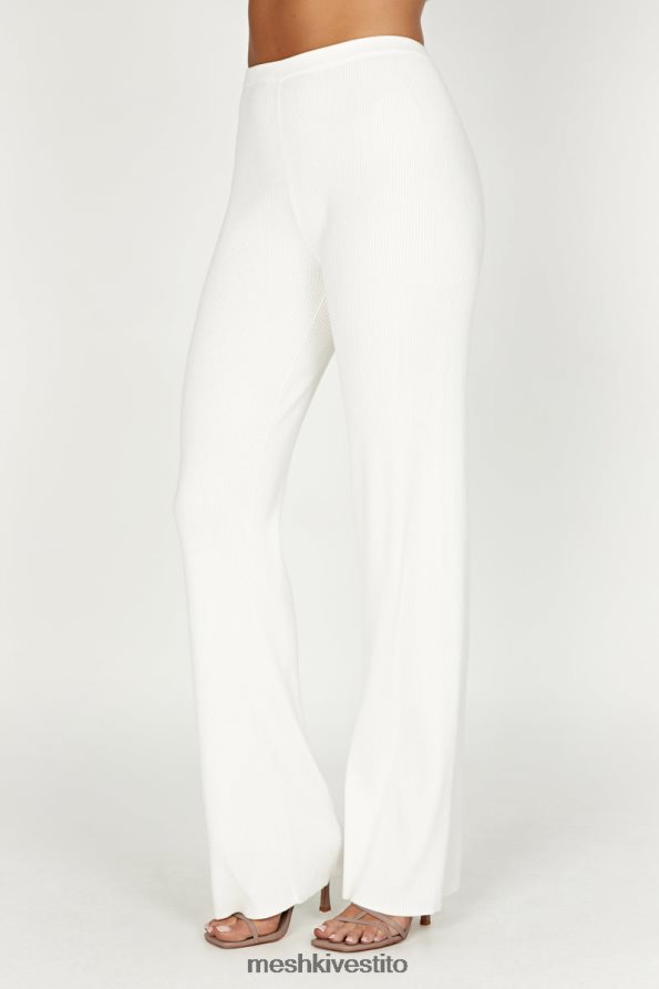 Meshki Pantaloni in maglia Linnie a gamba dritta vestiario bianco 6L048P1395