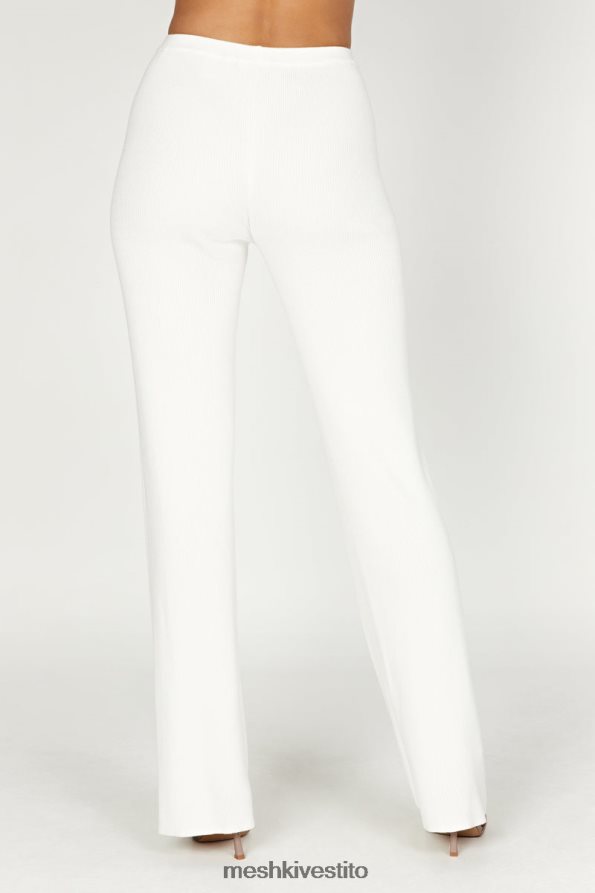 Meshki Pantaloni in maglia Linnie a gamba dritta vestiario bianco 6L048P1395