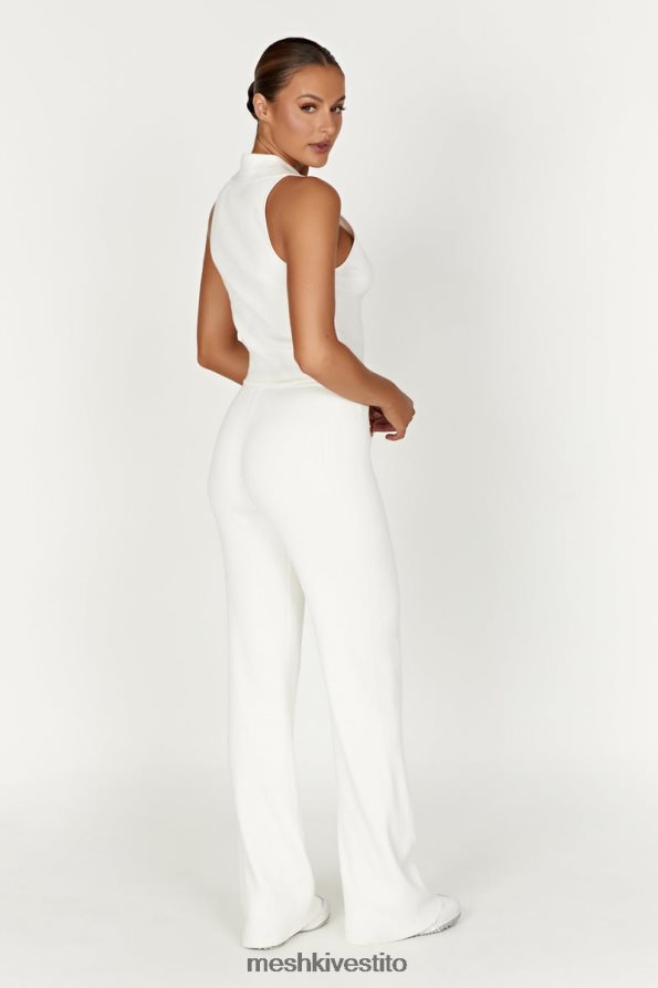 Meshki Pantaloni in maglia Linnie a gamba dritta vestiario bianco 6L048P1395