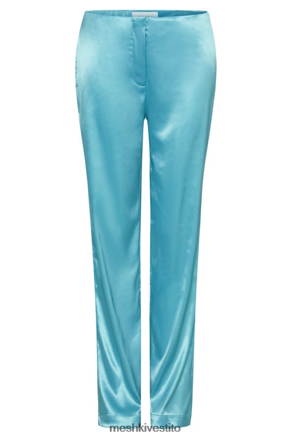 Meshki Pantaloni in raso a vita bassa Nicolette vestiario acquamarina 6L048P1487