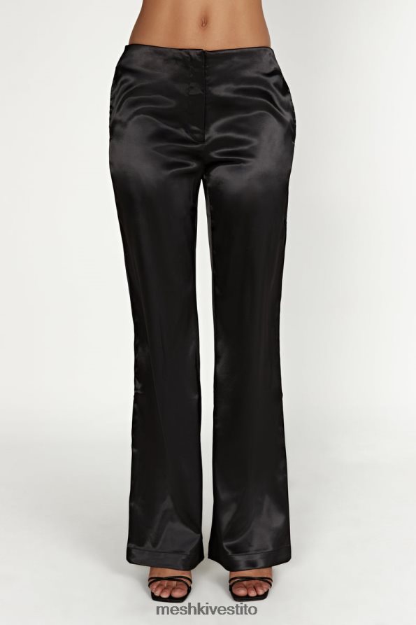 Meshki Pantaloni in raso a vita bassa Nicolette vestiario nero 6L048P1593