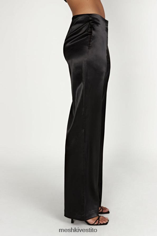 Meshki Pantaloni in raso a vita bassa Nicolette vestiario nero 6L048P1593