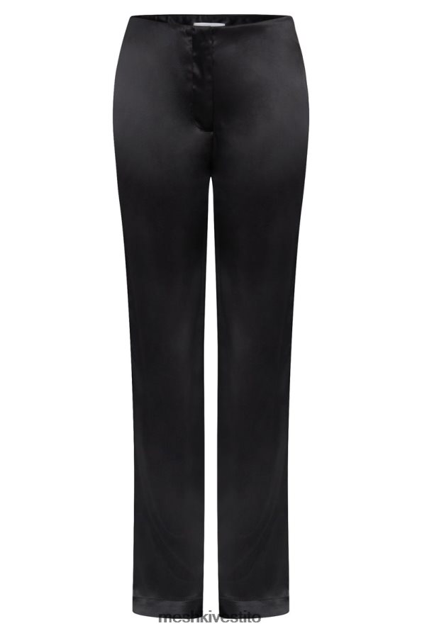Meshki Pantaloni in raso a vita bassa Nicolette vestiario nero 6L048P1593