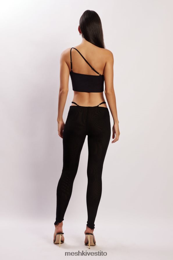Meshki Pantaloni lunghi con ritaglio Gabriella vestiario nero 6L048P1600