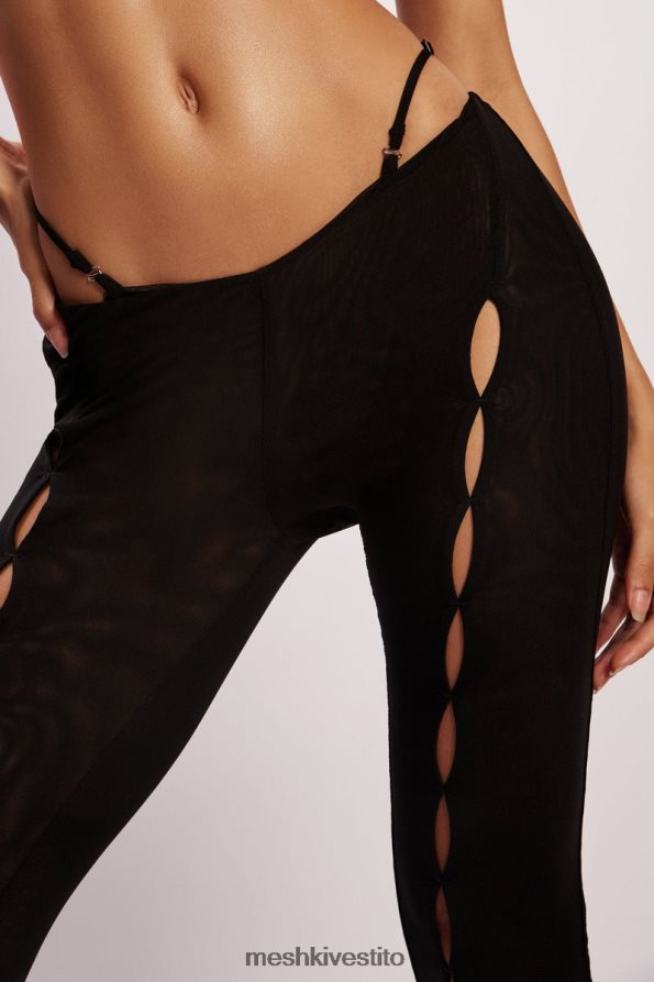 Meshki Pantaloni lunghi con ritaglio Gabriella vestiario nero 6L048P1600