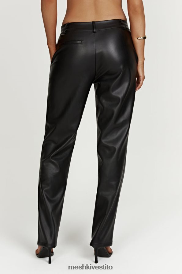 Meshki Pantaloni morbidi in ecopelle Matilda a vita bassa vestiario nero 6L048P1438